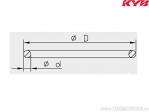 Garnitura galerie evacuare 3x44mm - Beta Alp 125 / Derbi Senda 125 R / Yamaha TT-R 125 - XT 125 R - Kayaba