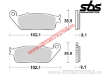 Placute frana spate - SBS 183MS (metalice / sinterizate) - (SBS)