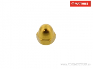 Écrou fermé Pro Bolt M4 x 0,70 mm en aluminium doré - JM