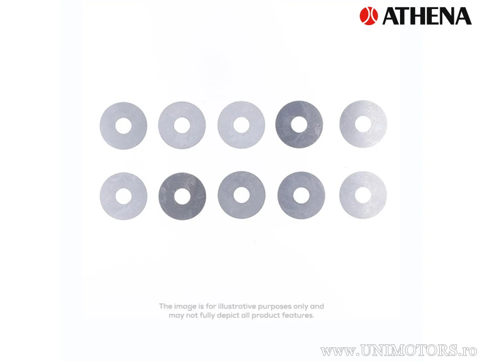 Șaibe de reglaj suspensie, diametru interior 8 x 25 x 0,15 mm, set 10 buc - Athena