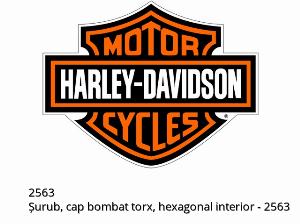 Șurub, cap bombat torx, hexagonal interior - 2563 - Harley-Davidson