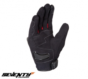 Ανδρικά γάντια μοτοσικλέτας Racing/Naked Seventy μοντέλο SD-N14 μαύρο/κόκκινο - αφ