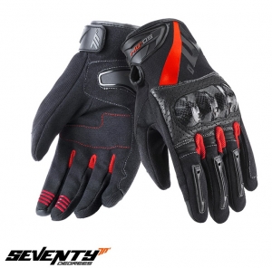 Ανδρικά γάντια μοτοσικλέτας Racing/Naked Seventy μοντέλο SD-N14 μαύρο/κόκκινο - αφ