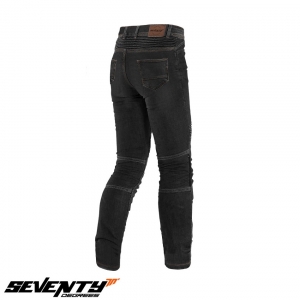 Ανδρικά τζιν μοτοσικλέτας μοντέλο Seventy SD-PJ6 Slim fit χρώμα: μαύρο (με ενσωμ�