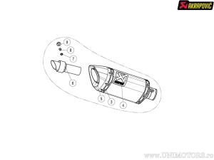 Ανταλλακτική εξάτμιση Racing Line - τύπος: AP02102C - υλικό εξάτμισης: ίνες άνθρ�