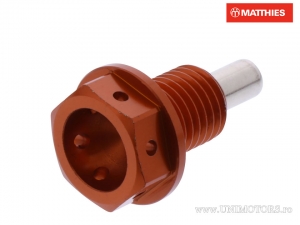 Βίδα αποστράγγισης λαδιού με μαγνήτη JMP M12 x 1,50 x 15 χιλ. αλουμινίου σε πο�