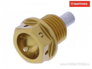 Βίδα αποστράγγισης λαδιού με μαγνήτη JMP M14 x 1.50 x 12 χιλιοστά χρυσό αλουμ�