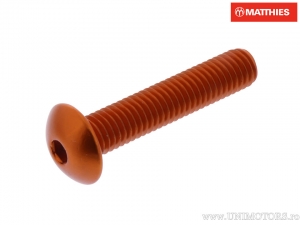 Βίδα καπάκι βομβαρδισμένη Pro Bolt M8 x 1.25 x 40 mm αλουμινίου πορτοκαλί - JM
