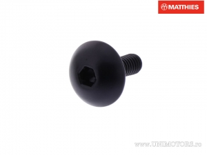 Βίδα καπάκι βόμβας Pro Bolt M4 x 0.70 x 12 χιλιοστά αλουμινίου μαύρη - JM