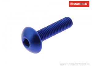 Βίδα καπάκι βόμβα Pro Bolt M5 x 0.80 x 20 χιλιοστά αλουμίνιο μπλε - JM