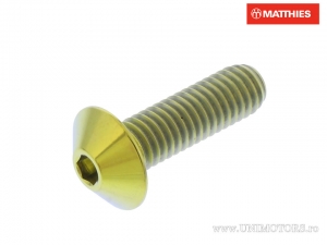 Βίδα καπάκι βόμβα Pro Bolt M6 x 1.00 x 20 mm τιτάνιο χρυσό - JM