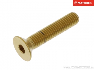 Βίδα καπάκι εμβολής Pro Bolt M8 x 1.25 x 40 mm ανοξείδωτο ατσάλι A4 χρυσό - JM