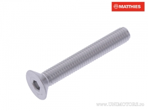 Βίδα καπάκι ενσωματωμένη εξάγωνη Pro Bolt M5 x 0.80 x 35 mm αλουμινίου ασημί - JM