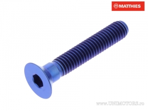 Βίδα καπάκι ενσωματωμένη εξάγωνη Pro Bolt M6 x 1.00 x 35 mm τιτάνιο μπλε - JM