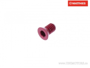 Βίδα καπάκι ενσωματωμένη με έξα Pro Bolt M4 x 0.70 x 6 mm αλουμίνιο κόκκινο - JM