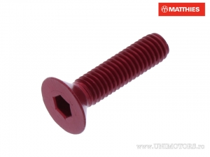 Βίδα καπάκι ενσωματωμένη με εσωτερικό έξι Pro Bolt M5 x 0.80 x 25 mm κόκκινο αλου