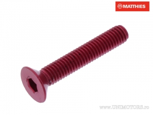 Βίδα καπάκι ενσωματωμένη Pro Bolt M5 x 0.80 x 35 mm αλουμίνιο κόκκινο - JM