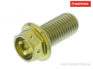 Βίδα καπάκι εξάγωνη Pro Bolt M10 x 1.25 x 20 mm τιτάνιο Racing χρυσό - JM