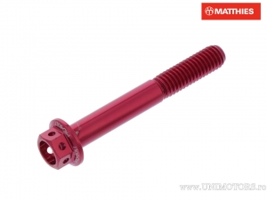 Βίδα καπάκι εξάγωνη Pro Bolt M6 x 1.00 x 45 mm αλουμινίου Racing κόκκινη - JM