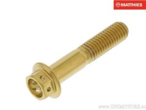 Βίδα καπάκι εξάγωνη Pro Bolt M8 x 1.25 x 40 mm από ανοξείδωτο ατσάλι A4 Racing χρυσαφ�
