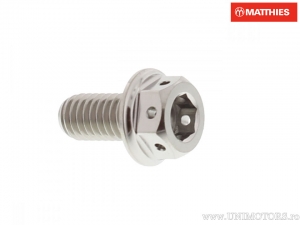 Βίδα καπάκι εξαγώνια διπλή Pro Bolt M6 x 1.00 x 12 mm τιτάνιο Racing ασημί - JM