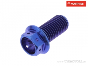 Βίδα καπάκι εξαγώνου Pro Bolt M10 x 1.25 x 20 mm τιτάνιο Racing μπλε - JM