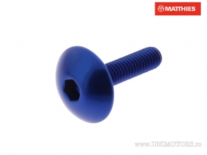 Βίδα καπάκι καμπάνας Pro Bolt M5 x 0.80 x 20 mm αλουμίνιο μπλε - JM