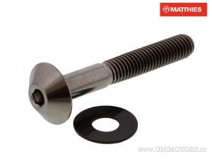 Βίδα καπάκι καμπάνας Pro Bolt M5 x 0.80 x 35 mm τιτάνιο γκρι - JM