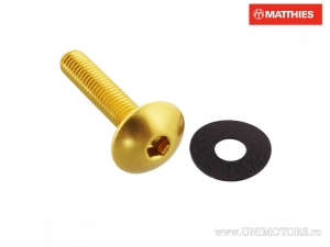 Βίδα καπάκι καμπάνας Pro Bolt M6 x 1.00 x 30 χιλ. αλουμινίου χρυσή - JM