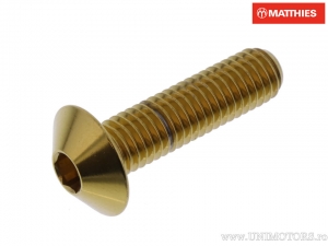 Βίδα καπάκι καμπάνας Pro Bolt M8 x 1.25 x 30 mm ανοξείδωτο ατσάλι A4 χρυσό - JM