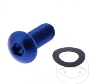 Βίδα καπάκι καμπυλωτή Pro Bolt M10 x 1.25 x 25 mm αλουμινίου μπλε - JM