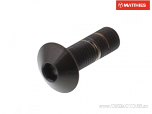 Βίδα καπάκι καμπυλωτή Pro Bolt M4 x 0.50 x 12 mm ανοξείδωτο ατσάλι A4 μαύρο - JM