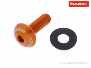 Βίδα καπάκι καμπυλωτή Pro Bolt M5 x 0.80 x 16 χιλιοστά αλουμινίου πορτοκαλί - JM