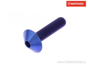 Βίδα καπάκι καμπυλωτή Pro Bolt M5 x 0.80 x 20 χιλ. τιτάνιο μπλε - JM