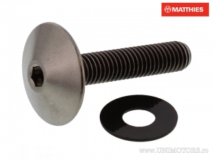 Βίδα καπάκι καμπυλωτή Pro Bolt M5 x 0.80 x 25 χιλ. τιτάνιο γκρι - JM
