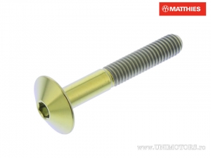 Βίδα καπάκι καμπυλωτή Pro Bolt M6 x 1.00 x 40 mm τιτάνιο χρυσό - JM