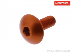 Βίδα καπάκι κομποτά Pro Bolt M6 x 1.00 x 16 mm αλουμινίου πορτοκαλί - JM