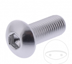 Βίδα καπάκι κουμπωτή Pro Bolt M10 x 1.25 x 25 χιλ. αλουμινίου ασημί - JM