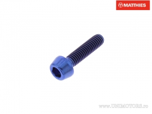 Βίδα καπάκι κυκλική κωνική Pro Bolt M3 x 0.50 x 12 mm τιτάνιο μπλε - JM