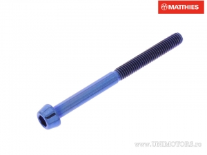 Βίδα καπάκι κυκλική κωνική Pro Bolt M3 x 0.50 x 35 mm τιτάνιο μπλε - JM