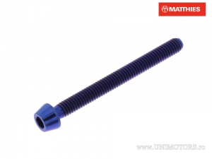 Βίδα καπάκι κυκλική κωνική Pro Bolt M4 x 0.70 x 40 mm τιτάνιο μπλε - JM