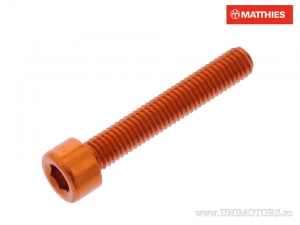 Βίδα καπάκι κυκλική Pro Bolt M5 x 0.80 x 30 χιλ. αλουμίνιο πορτοκαλί - JM