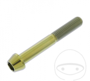 Βίδα καπάκι κωνικής μορφής Pro Bolt M10 x 1.25 x 70 mm ανοξείδωτο ατσάλι A4 χρυσό - 