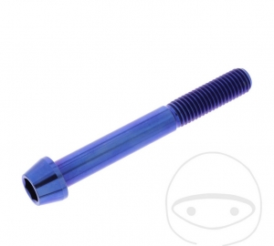 Βίδα καπάκι κωνικής μορφής Pro Bolt M10 x 1.50 x 80 mm ανοξείδωτο ατσάλι A4 μπλε - JM