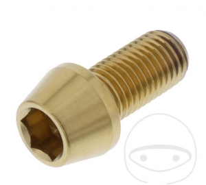 Βίδα καπάκι κωνική Pro Bolt M10 x 1.25 x 20 mm ανοξείδωτο ατσάλι A4 χρυσό - JM