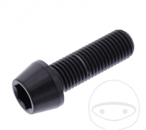 Βίδα καπάκι κωνική Pro Bolt M10 x 1.25 x 30 mm ανοξείδωτο ατσάλι A4 μαύρο - JM