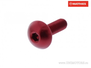 Βίδα καπάκι κωνική Pro Bolt M5 x 0.80 x 16 mm αλουμίνιο κόκκινο - JM