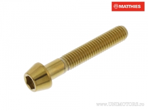Βίδα καπάκι κωνική Pro Bolt M5 x 0,80 x 30 mm ανοξείδωτο ατσάλι A4 χρυσό - JM