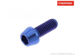 Βίδα καπάκι κωνική Pro Bolt M6 x 1.00 x 15 mm τιτάνιο μπλε - JM