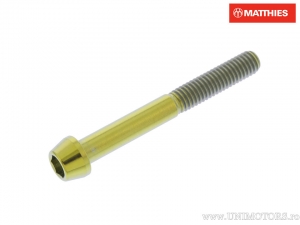 Βίδα καπάκι κωνική Pro Bolt M6 x 1.00 x 45 mm τιτάνιο χρυσό - JM